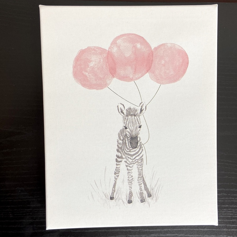 Grey and Pink Wrapped Baby Animal Canvases Decor Set - Picture 4 of 9